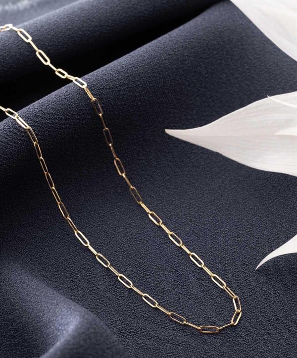 14 Ayar Altın Zarif Ataş Zincir Kolye