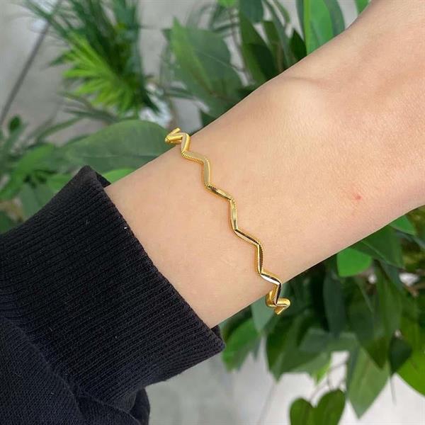 9 Gram 22 Ayar Yatırımlık Zigzag Ajda Bilezik