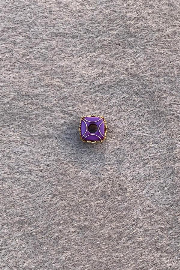 Gold Purple Small Size Filigree Hulyam Beads