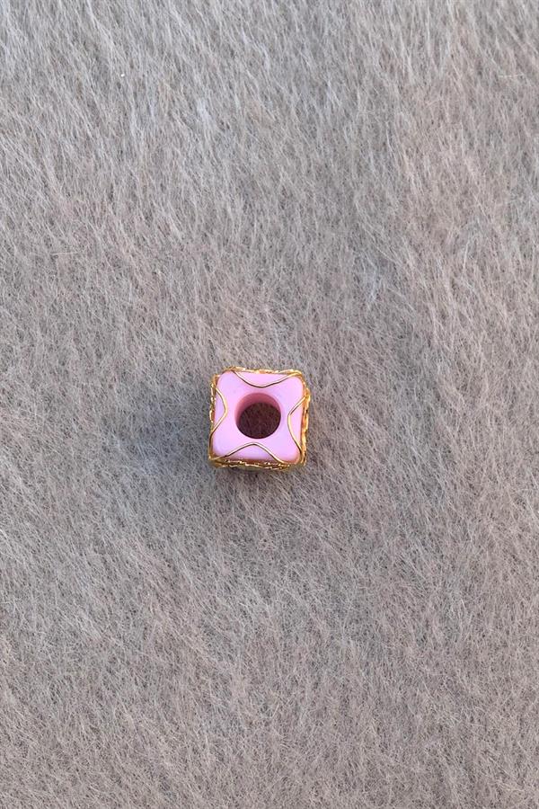 Golden Pink Medium Size Filigree Hülyam Beads