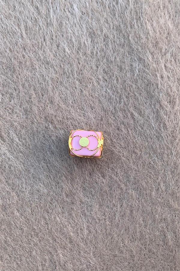 Golden Pink Medium Size Filigree Hülyam Beads