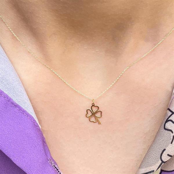 Gold Soft Clover Necklace