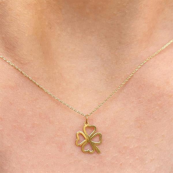 Gold Soft Clover Necklace