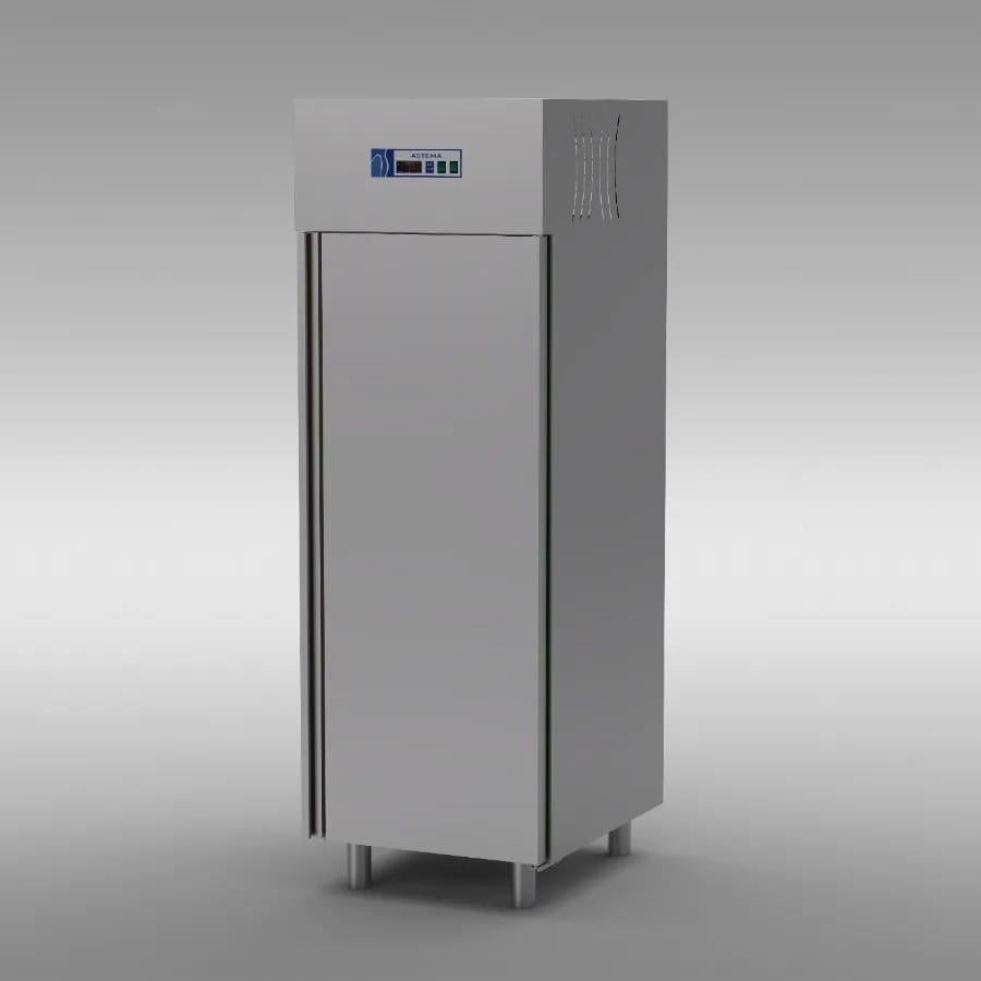 Astema Dik Tip Tek Kapılı Endüstriyel Cam Kapılı Derin Dondurucu, 700 L, 430 Krom