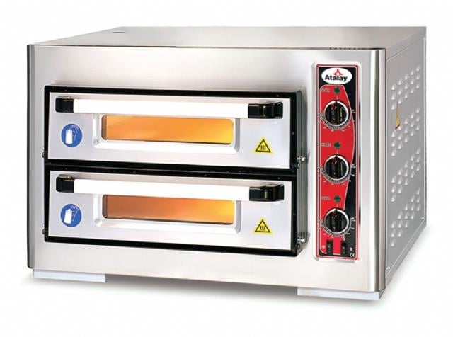 Atalay 40x40 Çift Katlı Elektrikli Pizza Fırını 65x51x29 cm, APF - 40/2
