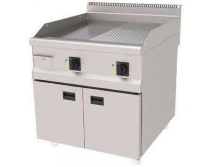 Atalay Yarı Oluklu 80 cm Elektrikli Krom Pleyt Izgara (Dolaplı) , 80 x 90 x 85, AEI - 890 / ND CR