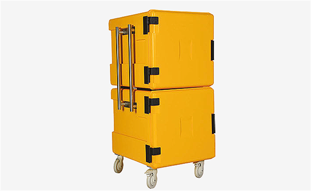 Avatherm 600x2 Double Thermobox Yemek Taşıma Kutusu, Tekerlekli, 180x2 Lt, 74x76x140 cm