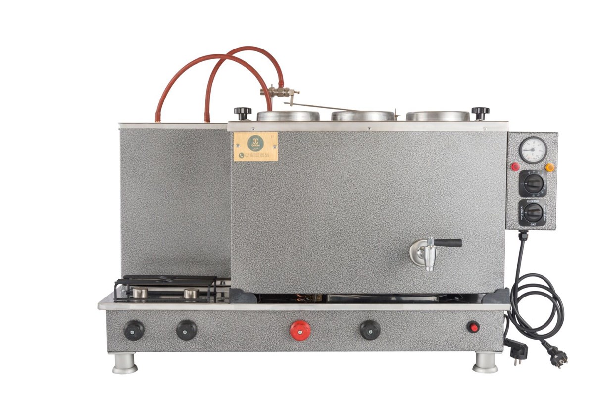 Çaycım 3 Demlikli Chromat Çay Kazanı Elektrik + Gazlı Ce Belgeli