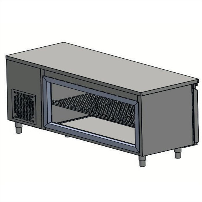 Csa Mangal Altı Kebap Teşhir Dolabı, 150x80x850 cm, 430 Krom
