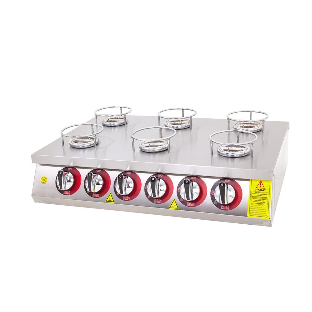 DRN 6'lı Künefe Ocağı, Doğalgazlı/LPG'li, Set Üstü, DRNKNF-6