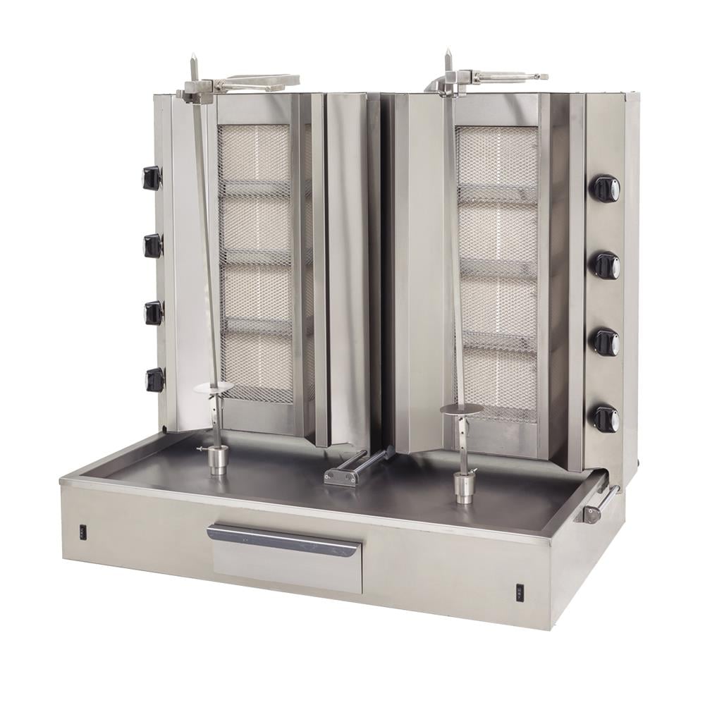 DRN Alttan Motorlu Çiftli Döner Ocağı, Doğalgazlı/LPG'li, 10 Radyanlı, 110×70×115 cm, DRNDACG-10