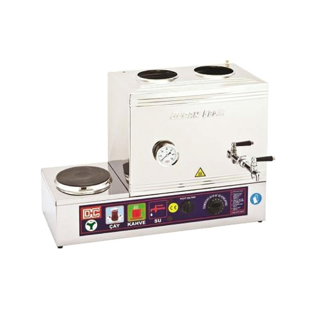 DRN Elektrikli Çay Kazanı, 40 Litre, İki Demlik, Kaynaklı, DRNCTKE-40