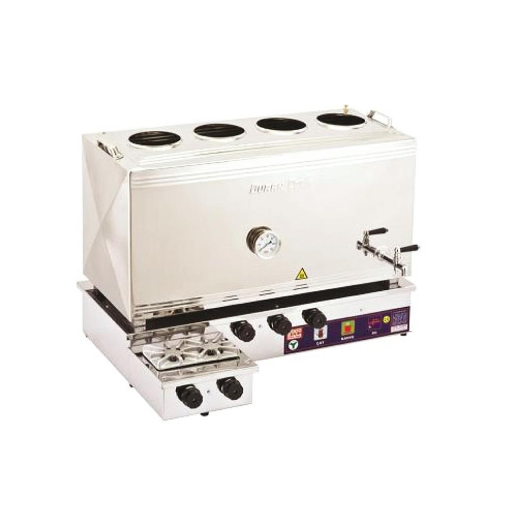 DRN Elektrikli Çay Kazanı, 80 Litre, Dört Demlik, Kaynaklı, DRNCTKE-80