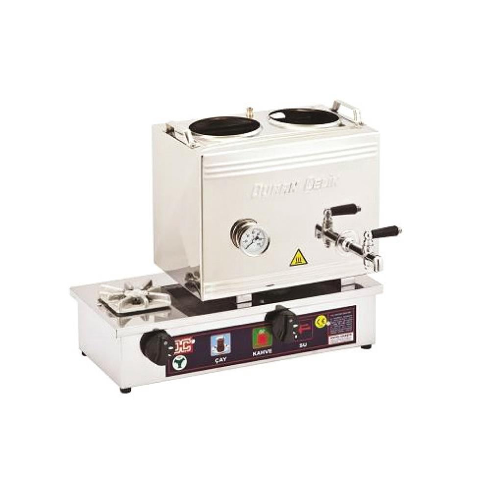DRN Gazlı Çay Kazanı, 30 Litre, İki Demlik, Kaynaklı, DRNCTKG-30