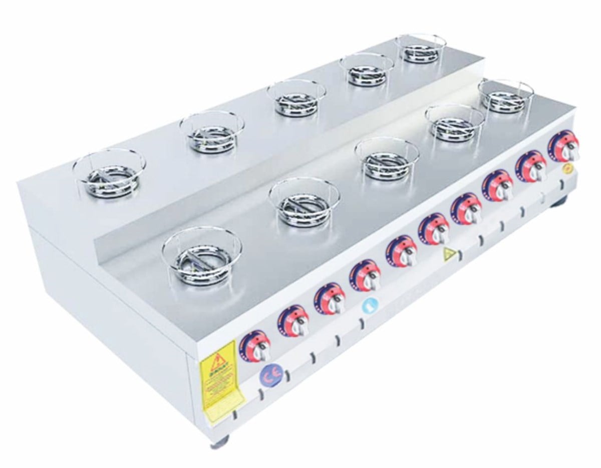 Emeksan 10*1 Künefe Ocağı Tek Yanışlı Basamaklı Künefe Ocağı  10'lu Künefe Ocağı Gazlı Ce Belgeli