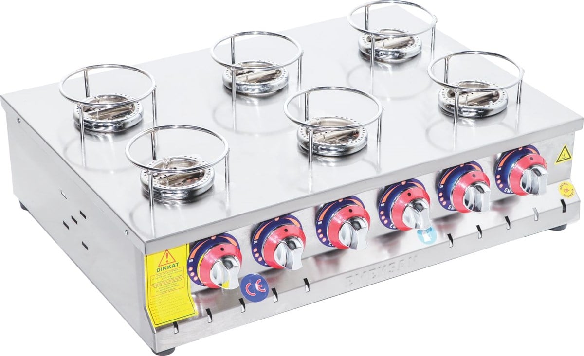 Emeksan 12*1 Künefe Ocağı Tek Yanışlı Künefe Ocağı  12'li Künefe Ocağı Gazlı Ce Belgeli