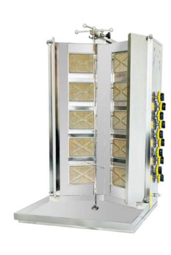 Emeksan Manuel Döner Ocağı Gazlı V Tip, 5+5 Radyanlı