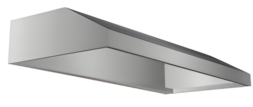 Endüstriyel Filtresiz Davlumbaz 120 x 40 x 120 cm, 430 Çelik