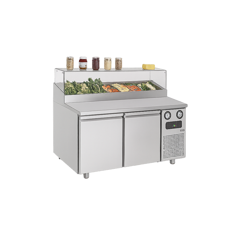 Frenox 164x83x128 cm. 460 lt. Pizza Hazırlık Buzdolabı BMN-164-R290