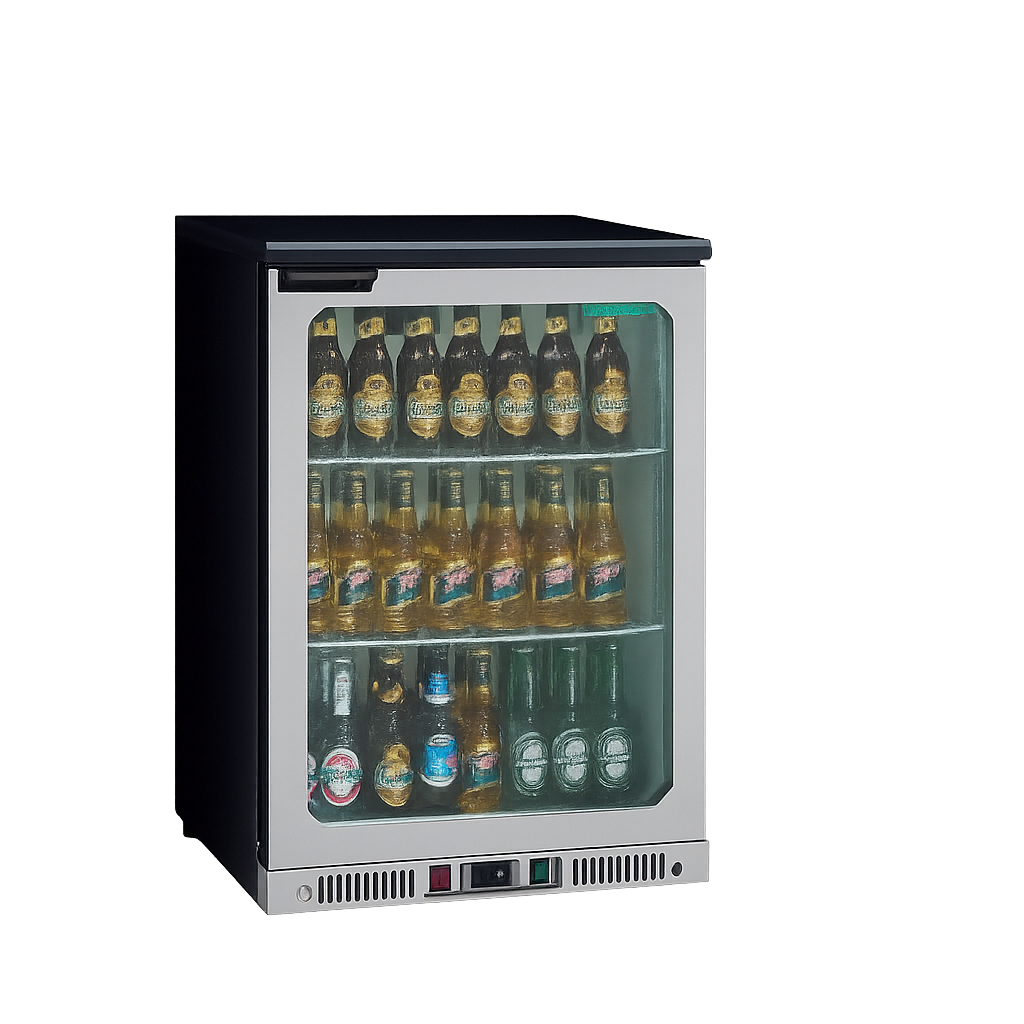 Frenox  59,5x50x91 cm. 110 lt.  Kapı ve Ön Kanopi Paslanmaz Bar Buzdolabı BB150SS-R290