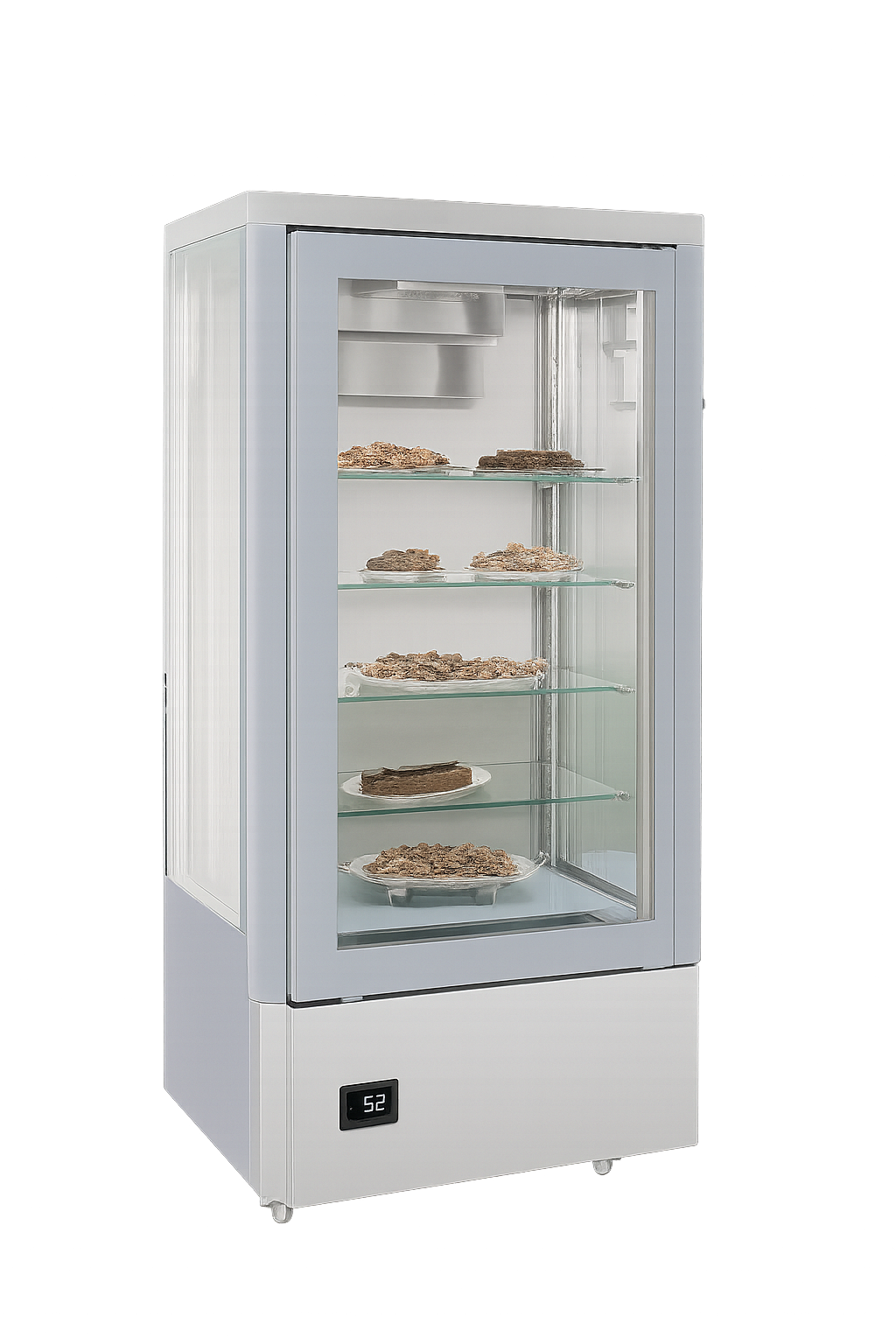 Frenox 80x66x187 cm. 400 lt.Dik Tip Vitrin Model Çikolata Teşhir Dolabı DN4-CK-R290