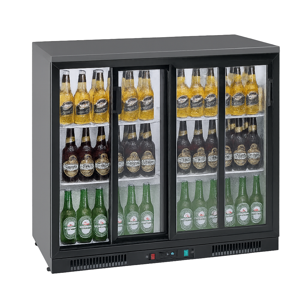 Frenox  92x50x91 cm. 210 lt. Kapı Ve Ön Kanopi Paslanmaz Bar Buzdolabı BB250SS-R290