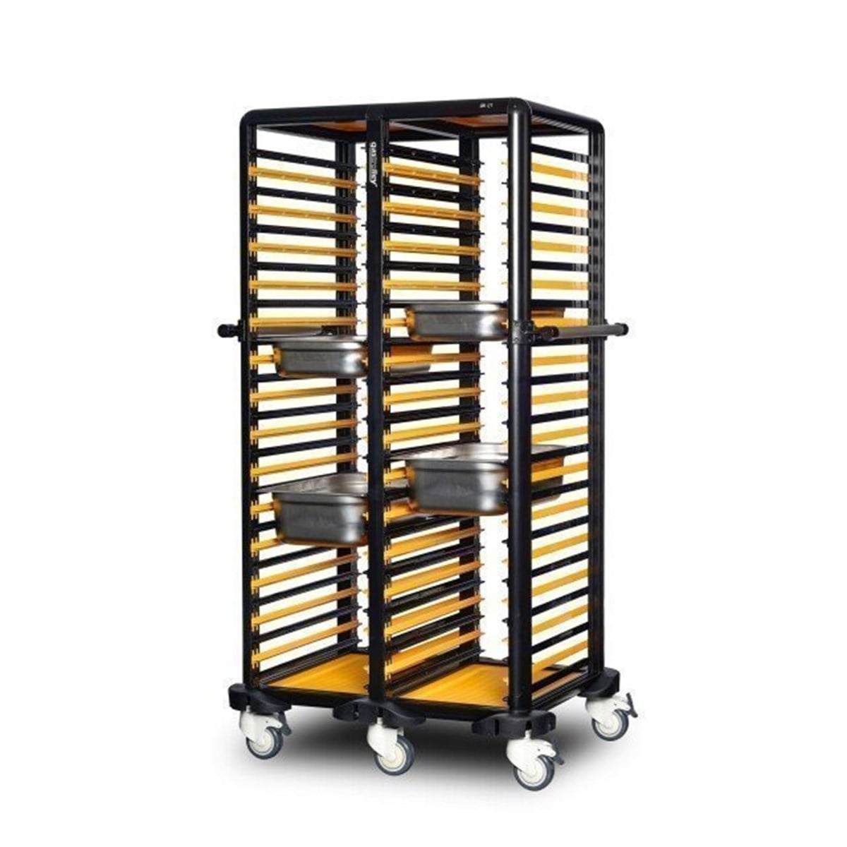 Gastrolley 150 İkili Gastronom Küvet Taşıma Arabası, Etrafı Açık, 93x71x174 cm