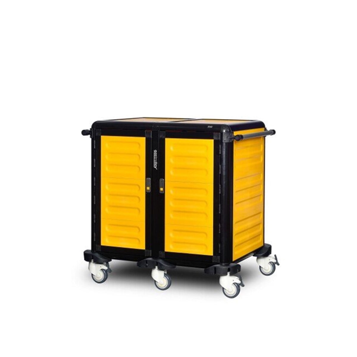 Gastrolley 75 İkili Servis Tepsi Arabası, 2 Yanı + Arka Kapalı + Kapılı, 101x75x99 cm