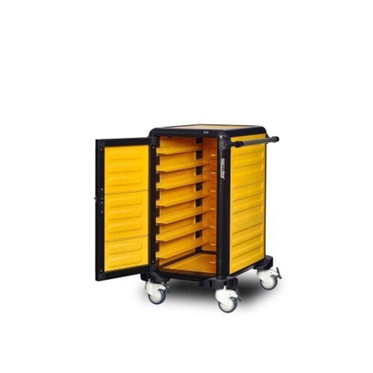 Gastrolley 75 Tekli Servis Tepsi Arabası, 2 Yanı + Arka Kapalı, 57x71x99 cm