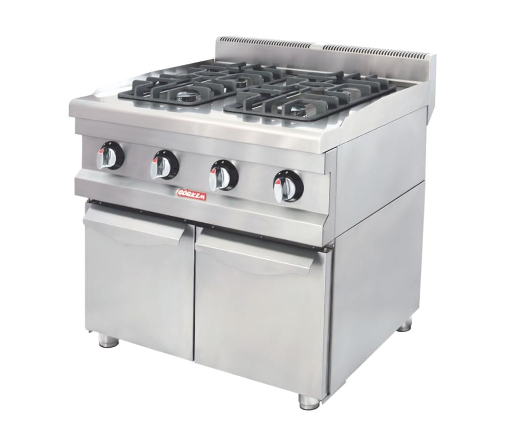 Görkem 4'Lü Dolaplı Ocak, Doğalgaz/LPG'li, 60x61x85 cm