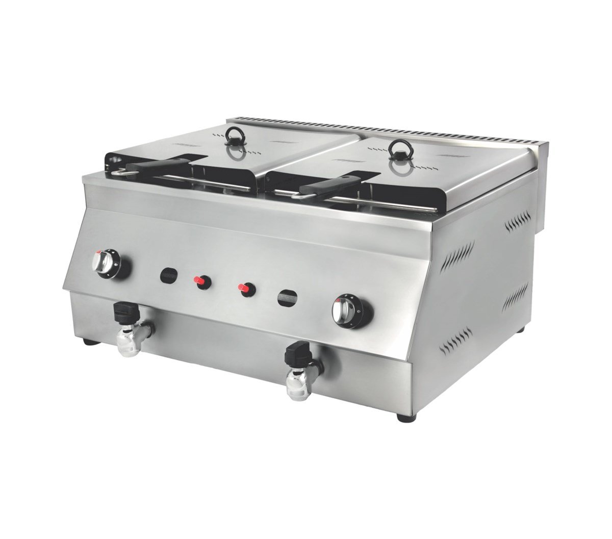 Görkem 8+8 Litre Tahliye Vanalı Doğalgazlı/Tüplü Ce Belgeli Fritöz, Set Üstü 