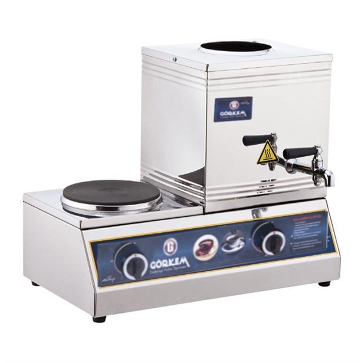 Görkem Çay Kazanı 15'Lik Kaynaklı Elektrikli 47x27x41 cm