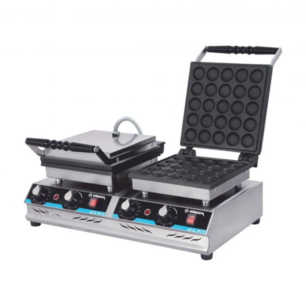 Görkem Çiftli Bubble Waffle Makinesi Kapaklı, Elektrikli