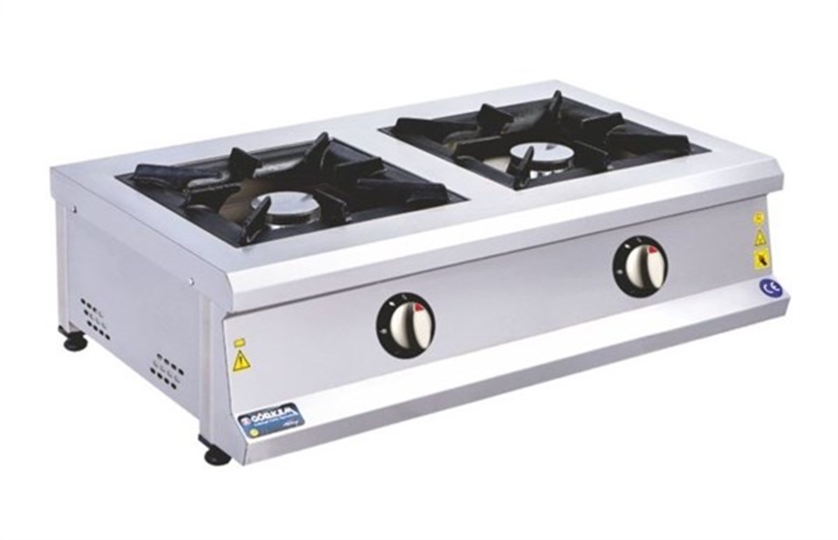 Görkem Set Üstü Ocak 2'Li Profesyonel Doğalgazlı/Tüplü 100x60x30 cm