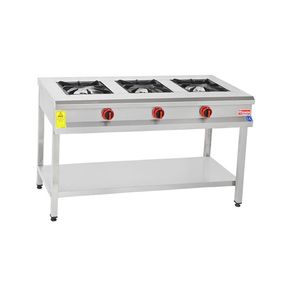 Himaksan 3 Lü Taban Raflı Ocak Gazlı Ce Belgeli 130*50*85