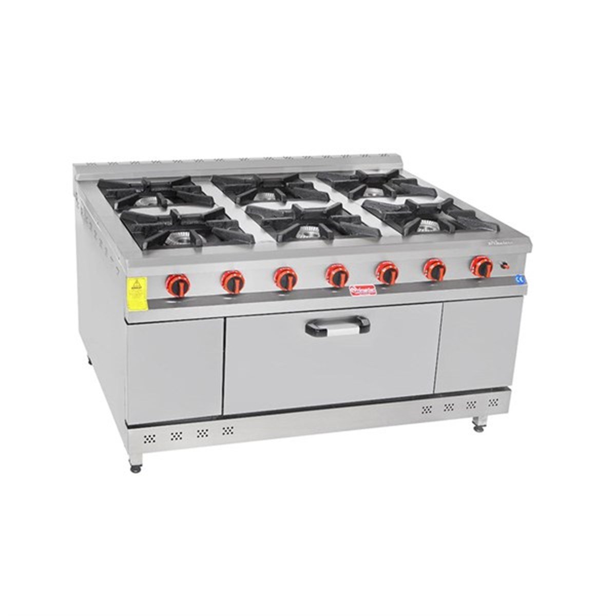 Himaksan 6 Lı Kuzine 6 Ocak 1 Fırın 150*100*85 Gazlı Ce Belgeli