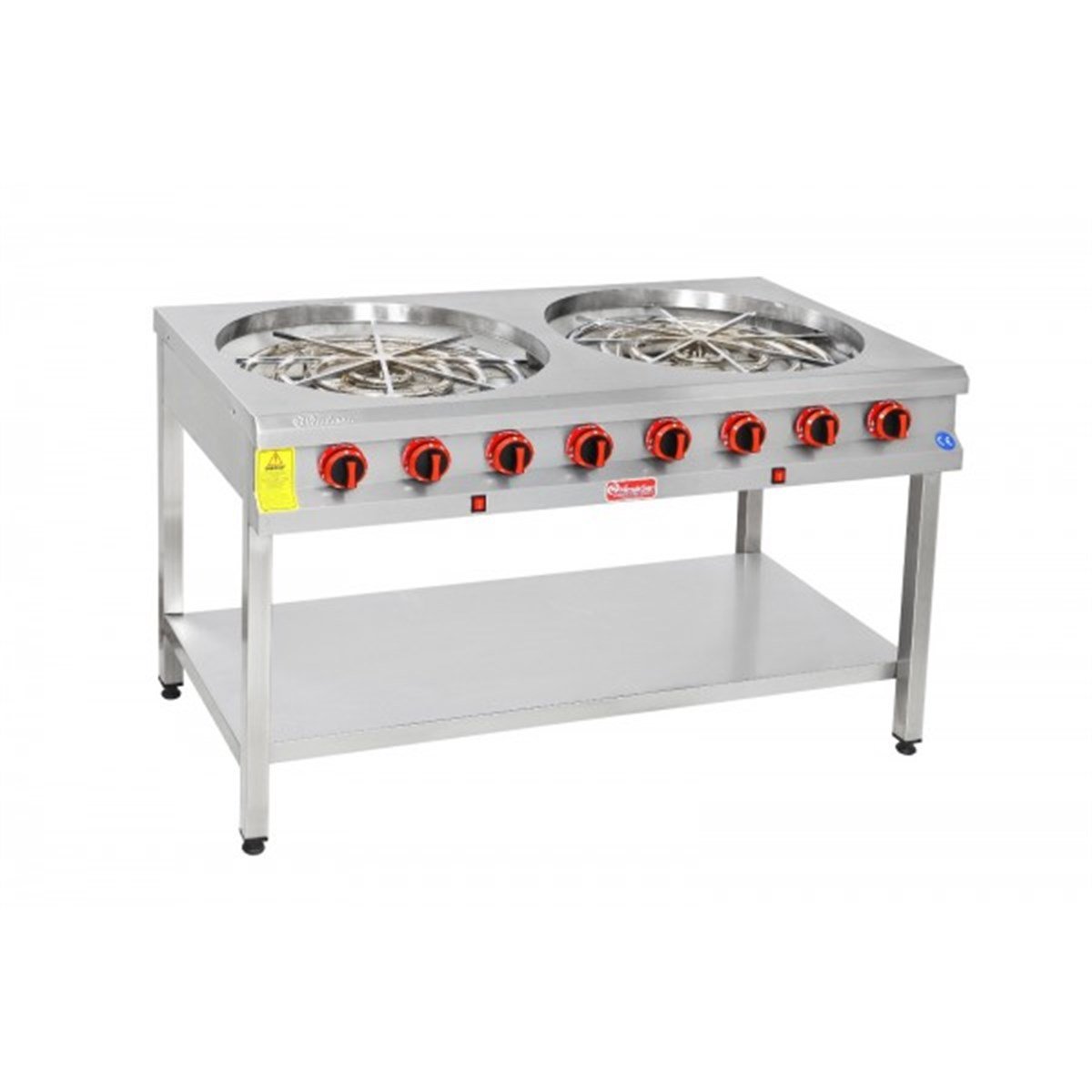 Himaksan Börek Pişirme Ocağı 2 Li Motorlu Taban Raflı Gazlı Ce Belgeli