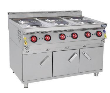 Himaksan Elektrikli Dolaplı Ocak 6 Lı, 120x70x85 cm