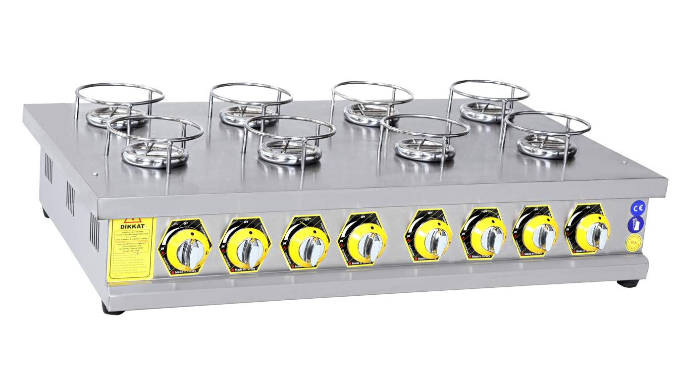 İnoxmaster 10'lu Künefe Ocağı, Doğalgazlı / LPG, 110X50X18 cm