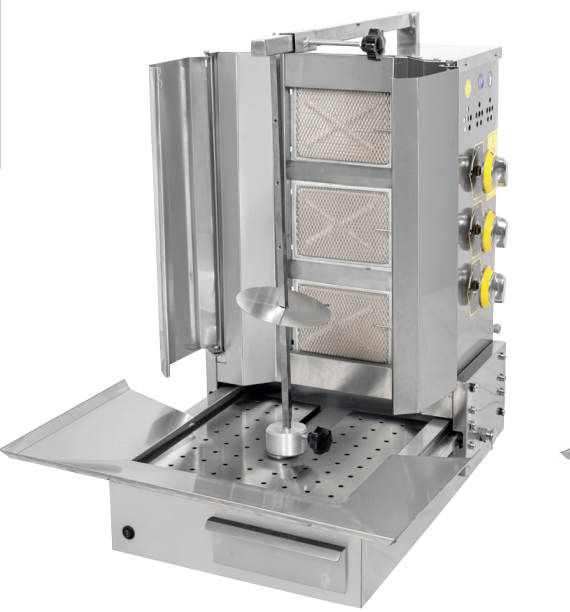 İnoxmaster 5'li Motorlu Döner Ocağı, Doğalgazlı / LPG, 44X52X100 cm