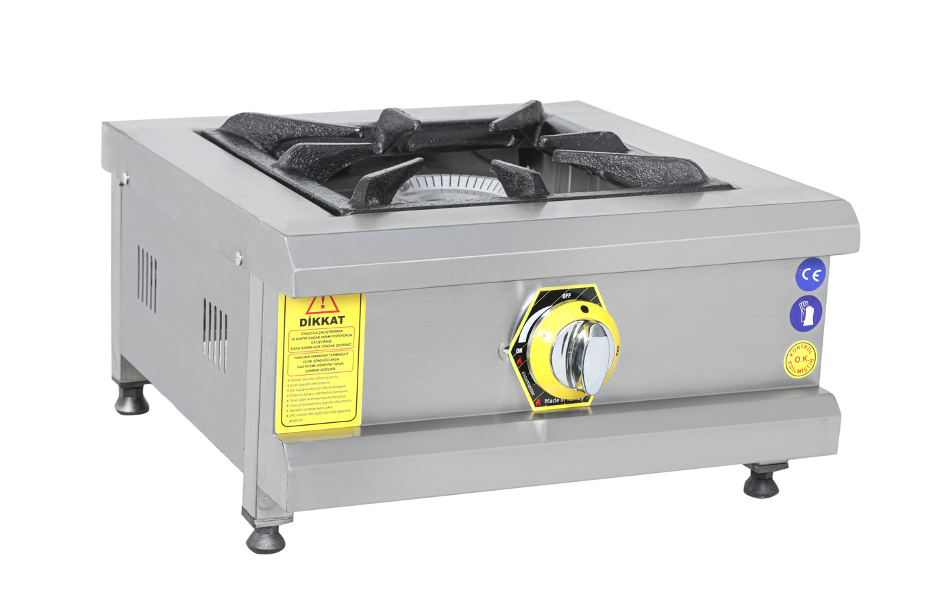 İnoxmaster Tekli Set Üstü Ocak, Doğalgazlı / LPG, 50x50x25 cm