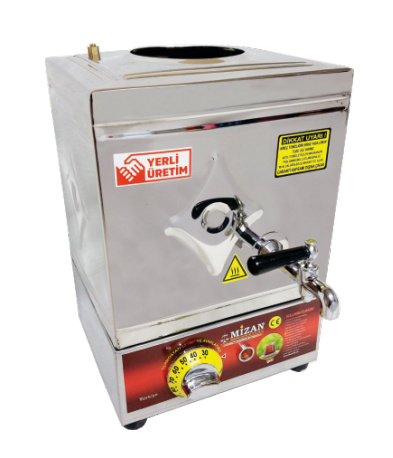 Mizan 1 Demlik Krom Elektrikli Çay Kazanı, 10 lt, 304 Kalite, Pleytsiz