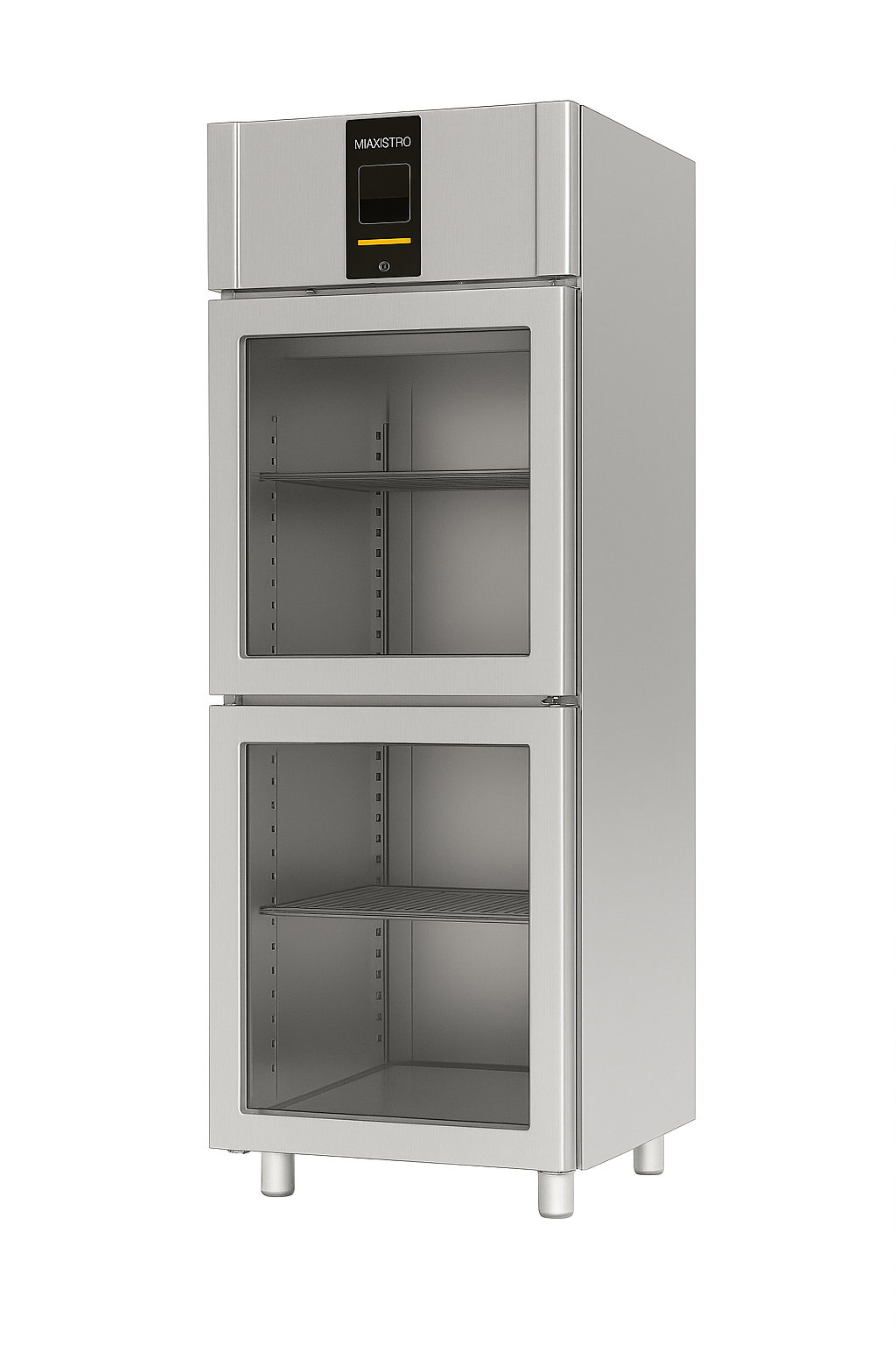 Ndustrio 2 Yarım Cam Kapılı,Üstten Motorlu,40 Tepsi Kapasiteli Dik Tip Pastane Buzdolabı  PNX- CPW-102-UC- GD