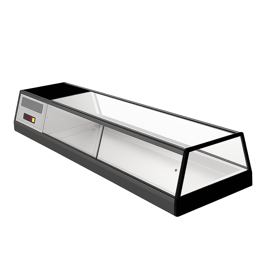 Ndustrio Düz Camlı Set Üstü Teşhir Ünitesi FLT-180