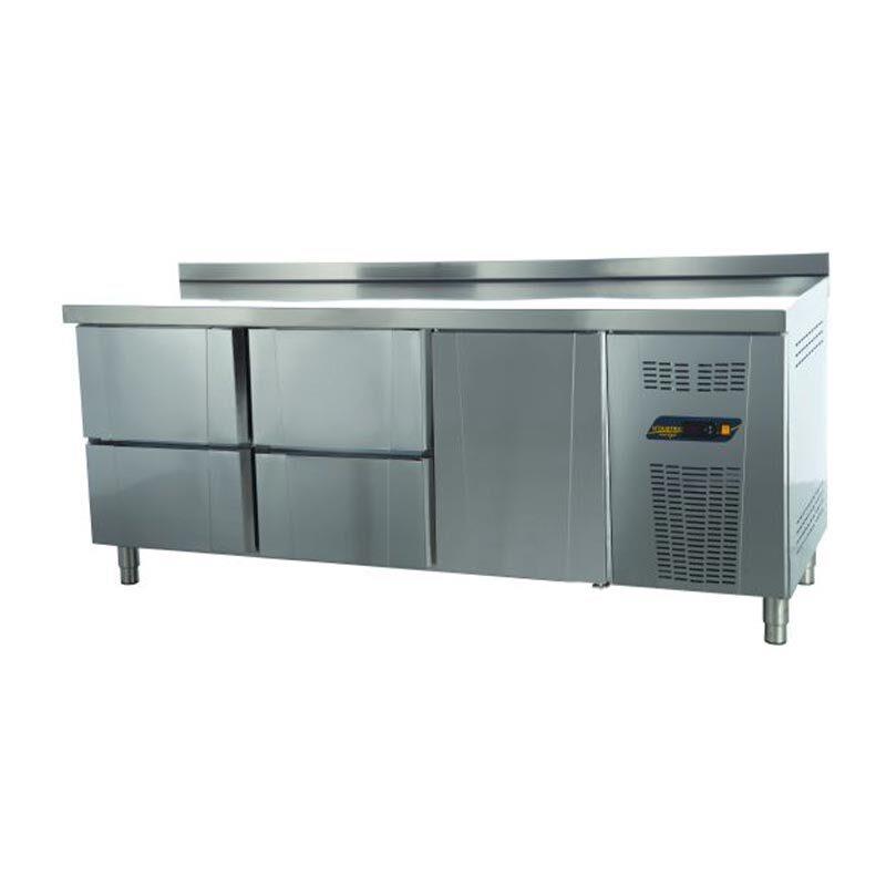 Ndustrio Tezgah Tip Pastane Buzdolabı, 4 Çekmeceli, 1 Kapılı