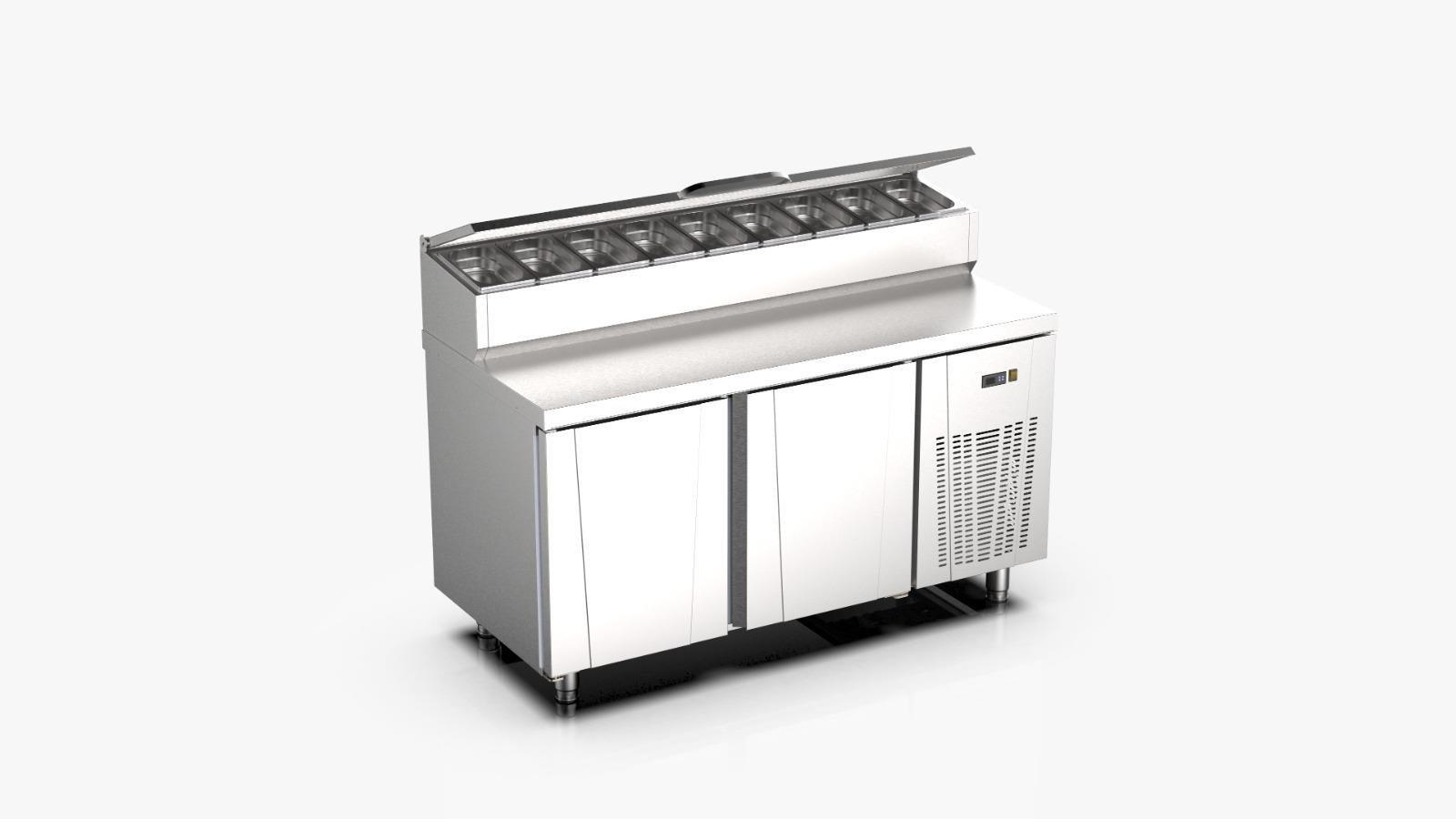 Ndustrio Tezgah Tipi Make-up Buzdolabı 9 x Gn 1/4 Küvetli MUR-72