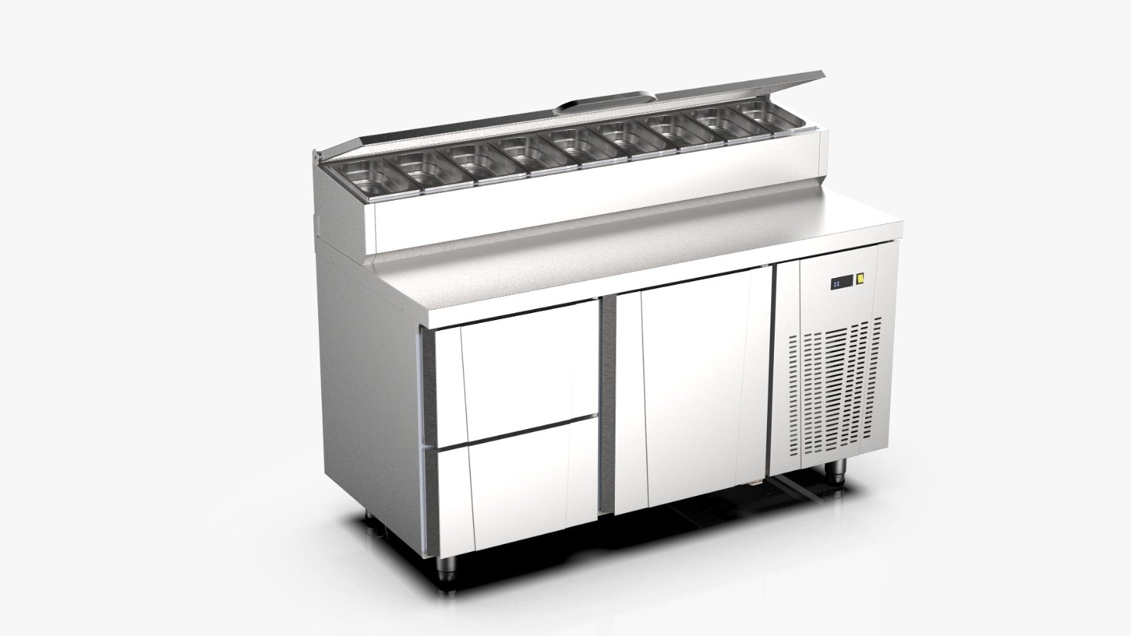 Ndustrio Tezgah Tipi Make-up Buzdolabı 2 Çekmece 1 Kapılı