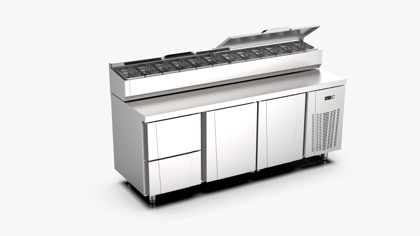 Ndustrio Tezgah Tipi Make-Up Buzdolabı 2 Çekmece 2 Kapaklı