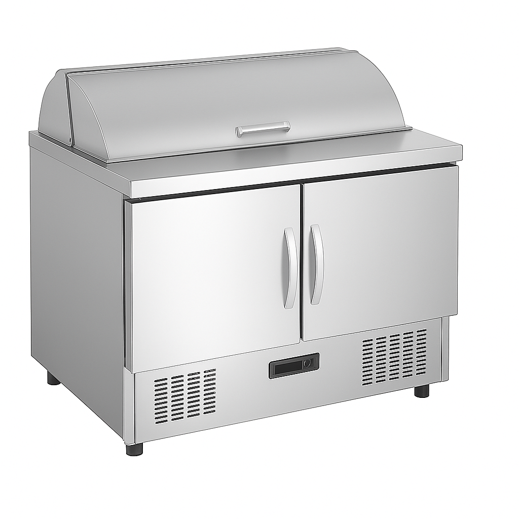 Ndustrio Tezgah Tipi,2 Kapılı,Gastronom Kapaklı Saladbar SLD 7105-12 1/4 GN GC