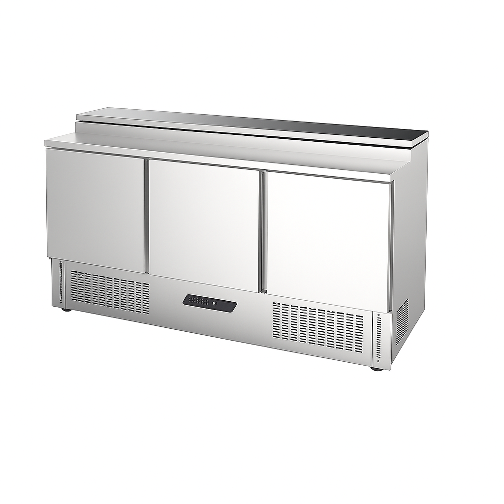 Ndustrio Tezgah Tipi,3 Kapılı,Snack Kapaklı Saladbar SLD 6160 HL SC